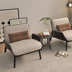 Plush back and armrest arm chair