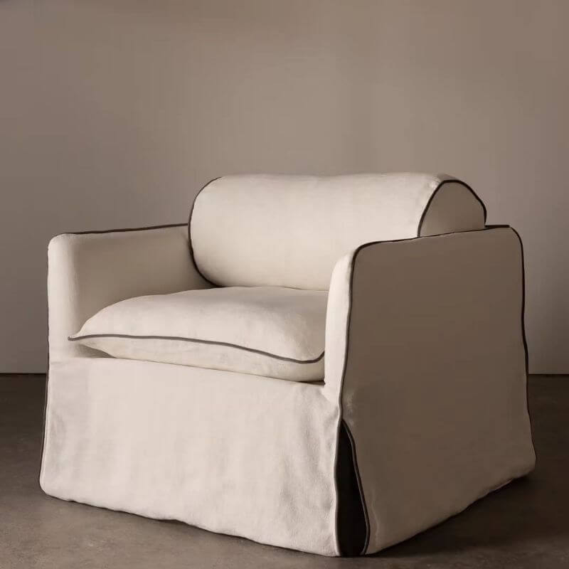 minimalist white arm chair in living room Hauptbild