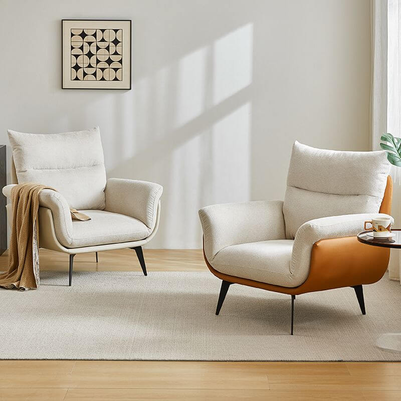 White slipcover for easy maintenance