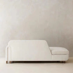 Upholstered white lounge chair