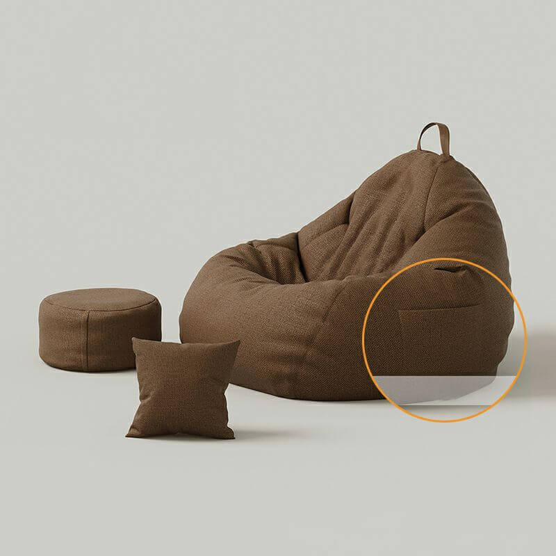 Mobility portable armless bean bag set in light gray