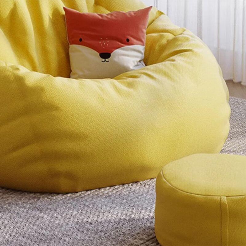 Khaki bean bag chair offering stylish comfort