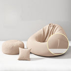 Lemon Yellow Bean Bag Set with Toss Pillows