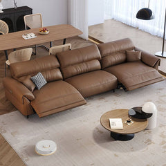 Cozy Mocha Sofa with Pillows