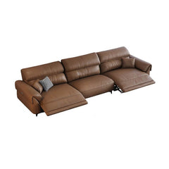 Versatile Mocha Convertible Sofa in Use