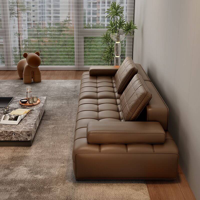 Close-up of Mocha Sofa armrest