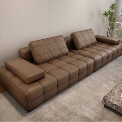 Elegant Mocha Sofa with cushions