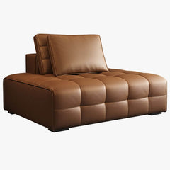 Comfortable mocha sofa with pillows