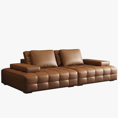 Single sofa with armrest and pillows