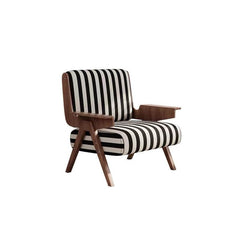 Olive green striped arm chair