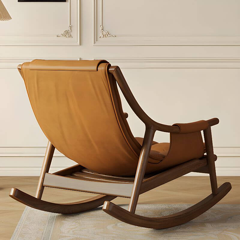 Nordic Style Upholstered Rocking Chair, kratzfest, gepolstert mit Track Arm