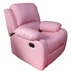 Upholstered recliner in faux leather