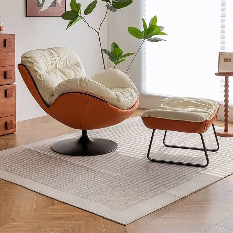 Ergonomically designed accent chair with pillow back