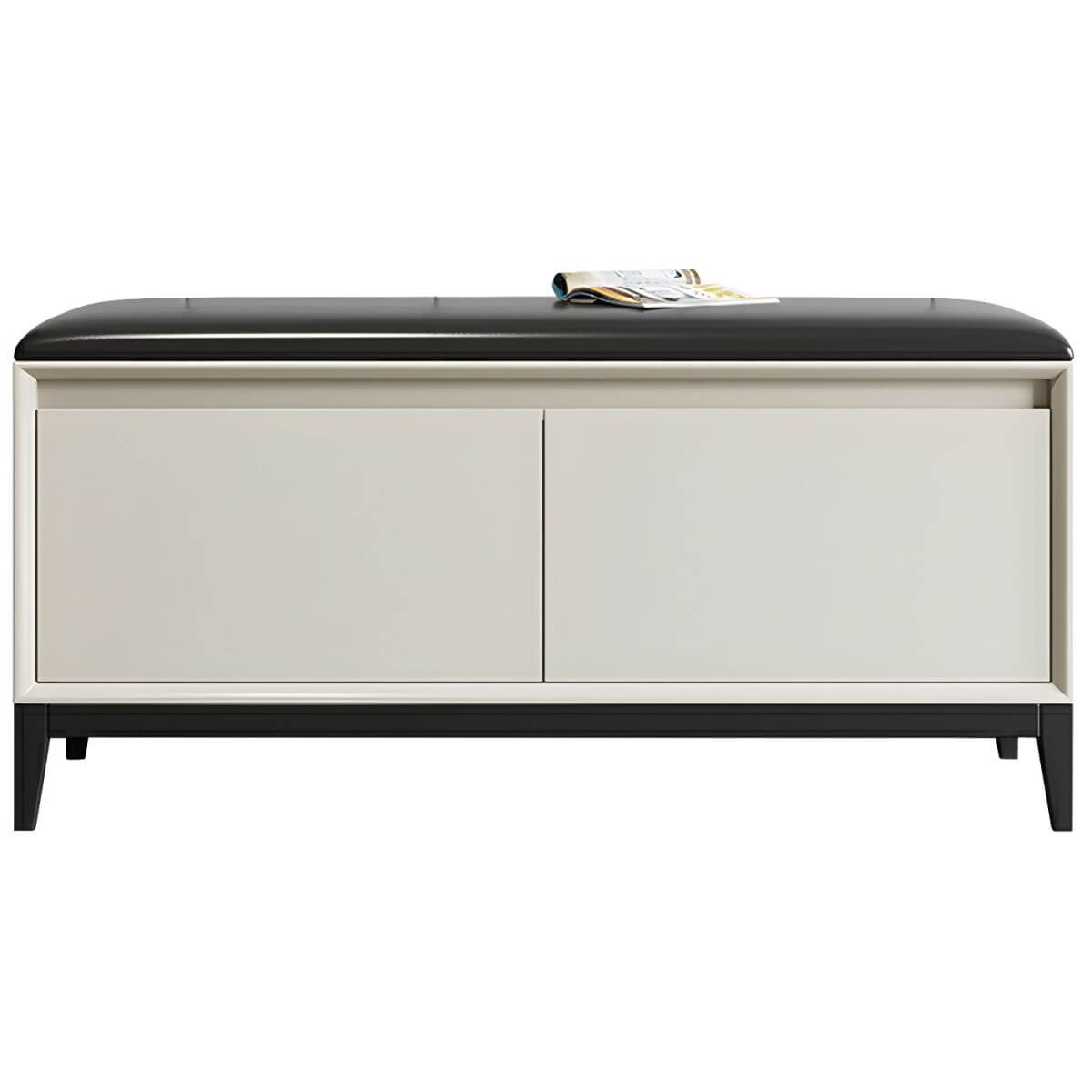 Wood Frame Ottoman with Comfortable Sponge Fill