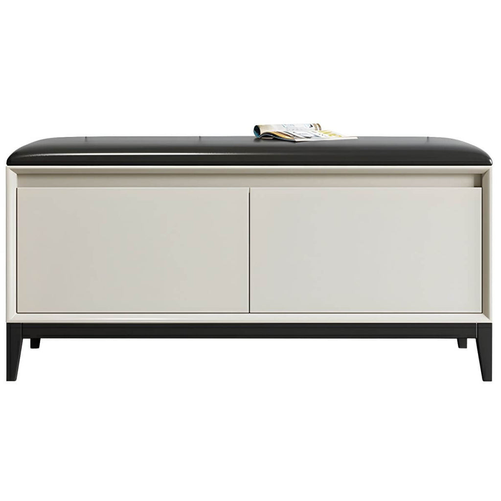 Wood Frame Ottoman with Comfortable Sponge Fill