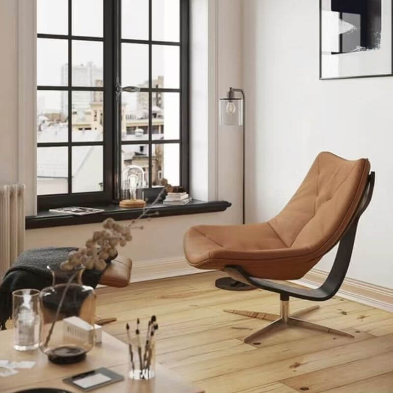 Blue and citrus modern side chair with solid color pattern and tight back design main product image Main image