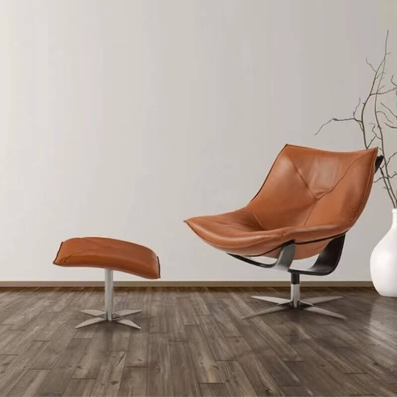 Blue and citrus modern side chair with solid color pattern and tight back design