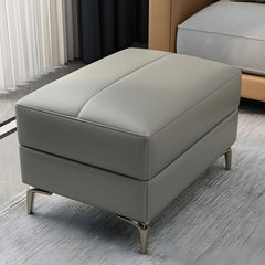 Comfortable sponge-filled leather ottoman