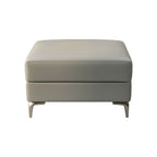 Comfortable sponge-filled leather ottoman