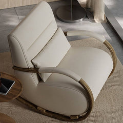 Modern indoor rocking chair with water resistant seat