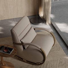 Comfortable rocker chair in khaki color