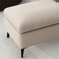 Beige modern ottoman with sponge fill