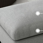 Cozy living room with modern ottoman