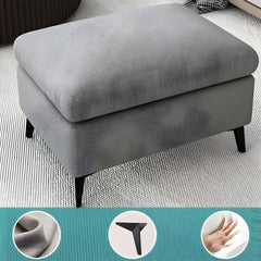 Modern rectangle ottoman in dark gray