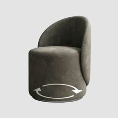 Comfortable upholstered vanity stool in grey