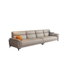 Modern dove grey sofa with pillows