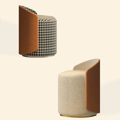 Soft Cotton Upholstery of Drum Cushioned Stool