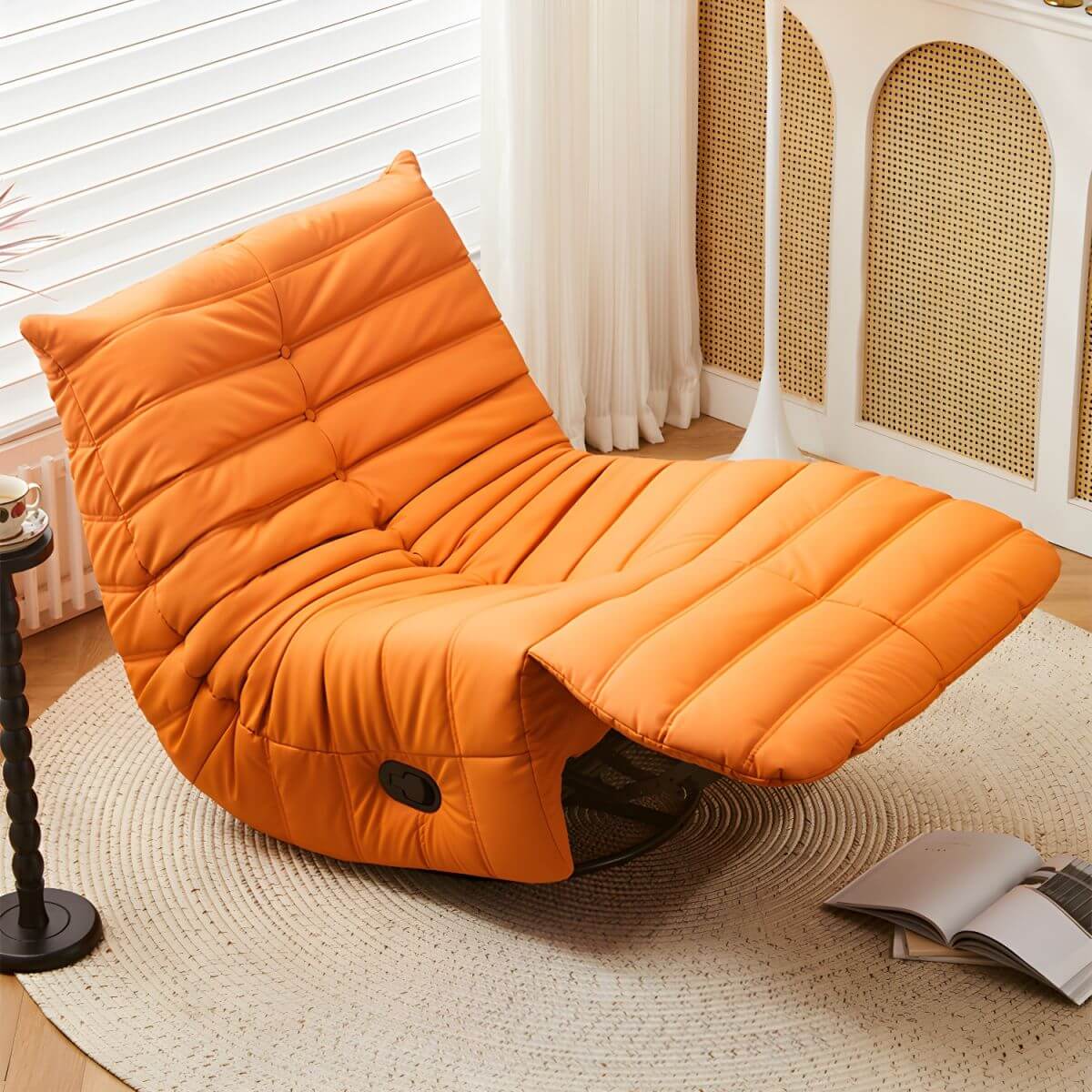 Modern Ergonomic Recliner with Locking Back and Power Reclining, Swivel ...