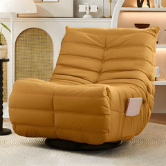 Elegant ergonomic recliner in soft flannel upholstery