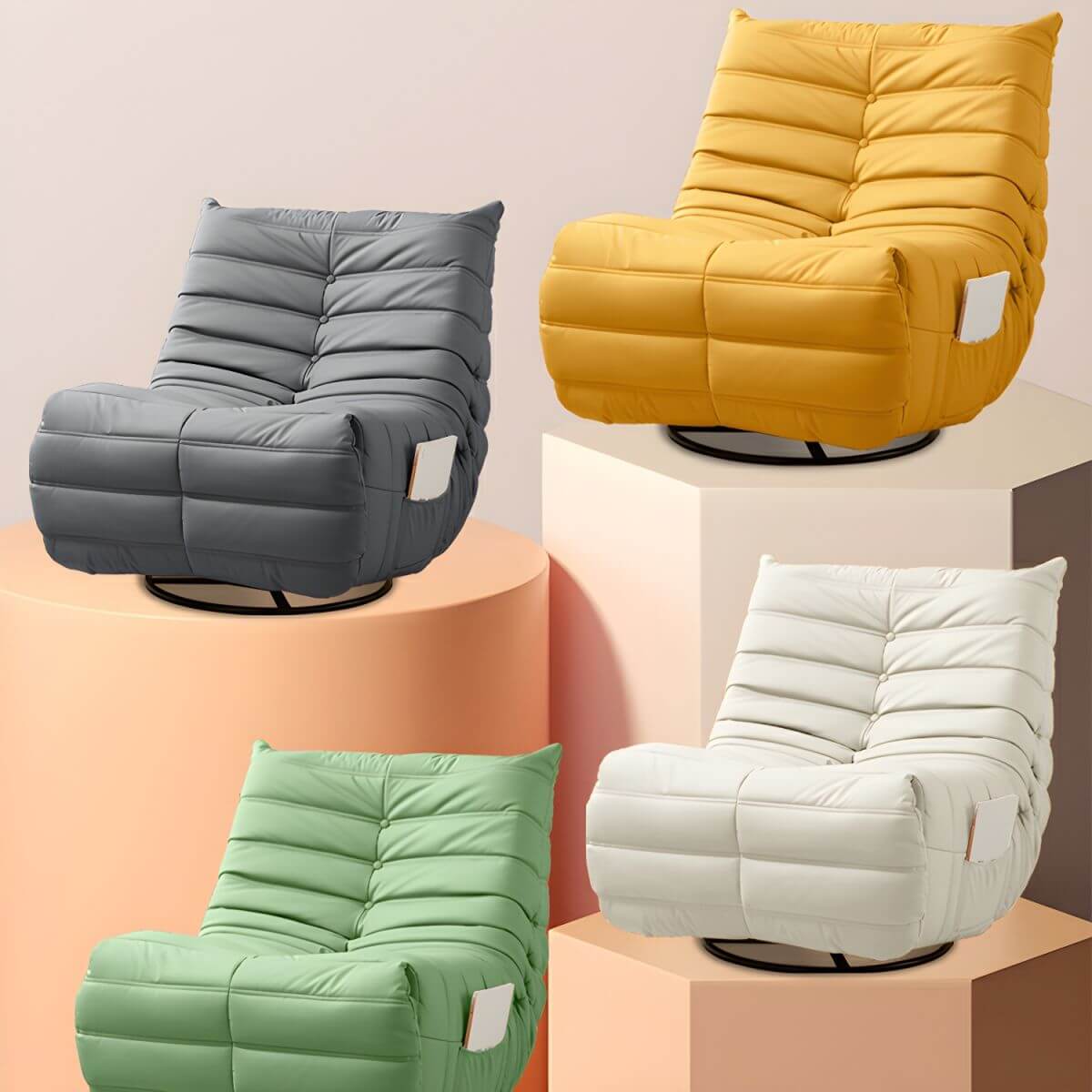 Modern Ergonomic Recliner with Locking Back and Power Reclining, Swivel ...