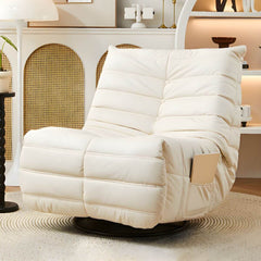 Beige ergonomic recliner in contemporary living room