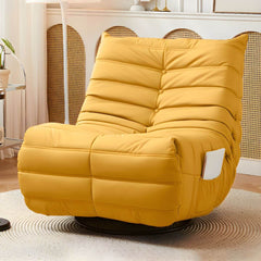 Beige ergonomic recliner in contemporary living room