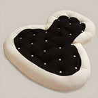 Modern Faux Leather Beige Upholstered Rocking Chair image 1