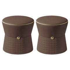 Comfortable upholstered pouf seating