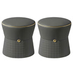 Elegant light gray pouf ottoman