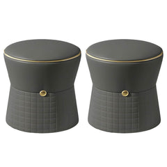 Elegant light gray pouf ottoman