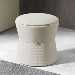 Comfortable upholstered pouf seating