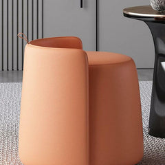 Light gray pouf ottoman offering comfort and style