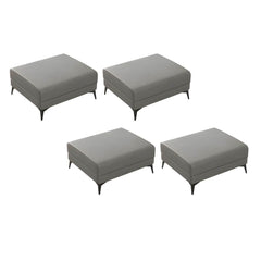 Wood frame footstool in army green color