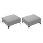 Chic orange footstool for extra seating