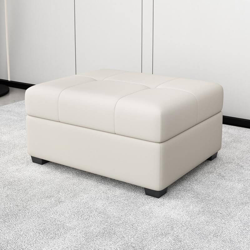 Small Rectangle Ottoman with Storage in Brown