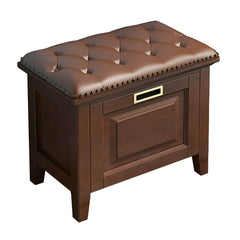 Storage ottoman with open top showcasing storage space