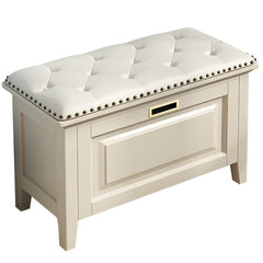 Storage ottoman with open top showcasing storage space