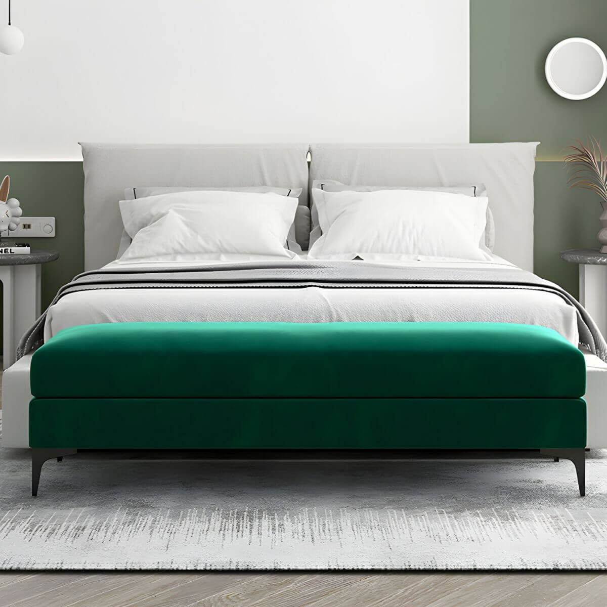 Rectangle footstool in contemporary design