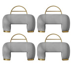 Durable wooden frame of leather ottoman