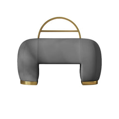 Modern genuine leather ottoman with unique shape